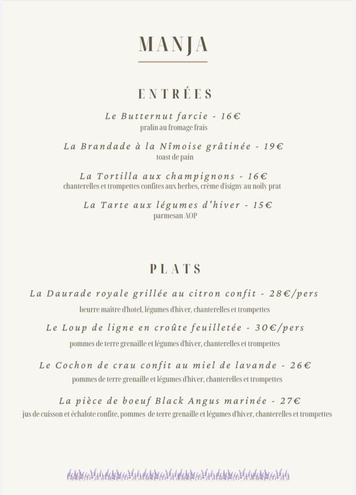 L'oustau di Pastre - Menu Image 2